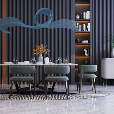 现代餐桌椅组合