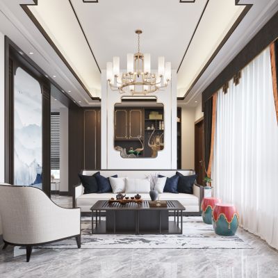 新中式客厅餐厅