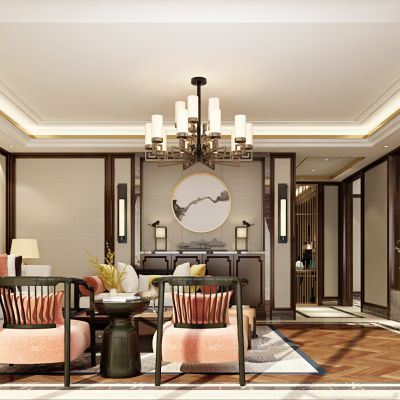 新中式客厅书房