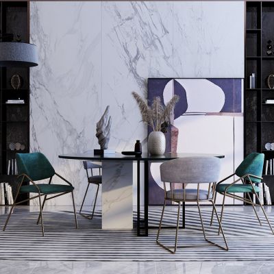 现代餐桌椅组合