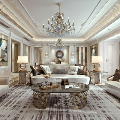 欧式奢华客厅玄关