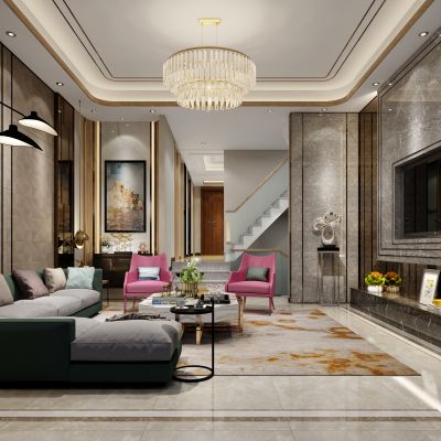 欧式奢华客厅