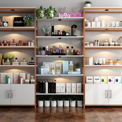 现代化妆品店货柜货架