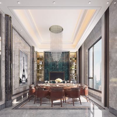 现代轻奢简约餐厅