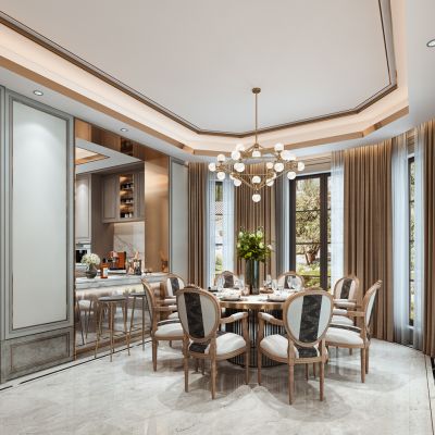 现代轻奢简约餐厅