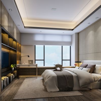 现代轻奢简约卧室