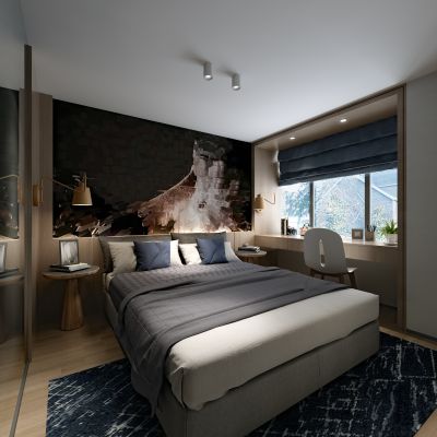 现代轻奢简约卧室