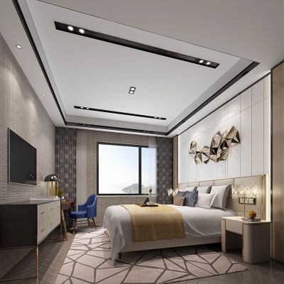 现代轻奢简约卧室