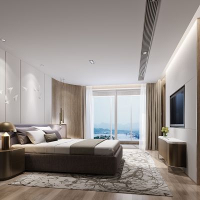 现代轻奢简约卧室