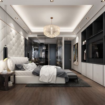 现代轻奢简约卧室