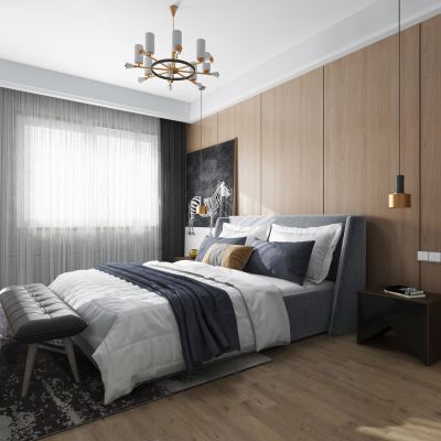 现代轻奢简约卧室