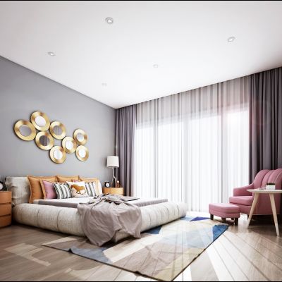 现代简约轻奢卧室