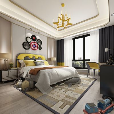 现代轻奢简约卧室