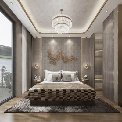 现代轻奢简约卧室