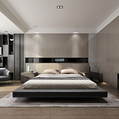 现代轻奢简约卧室