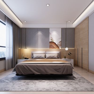 现代轻奢简约卧室