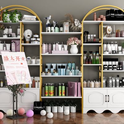 现代化妆品店货柜货架
