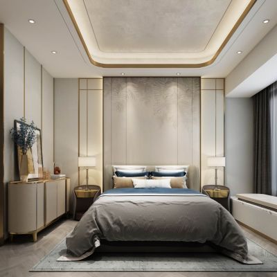 现代轻奢简约卧室