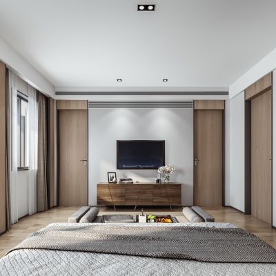 现代轻奢简约卧室