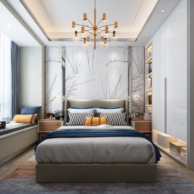 现代轻奢简约卧室