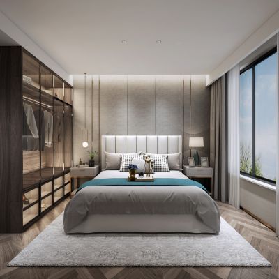 现代轻奢简约卧室