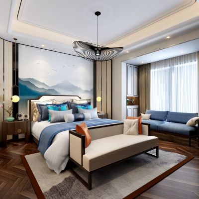 新中式卧室