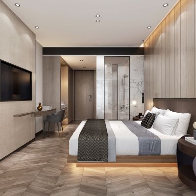 现代简约轻奢卧室