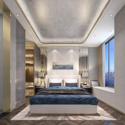 现代轻奢简约卧室