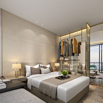 现代轻奢简约卧室