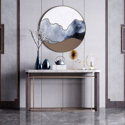 新中式轻奢玄关柜