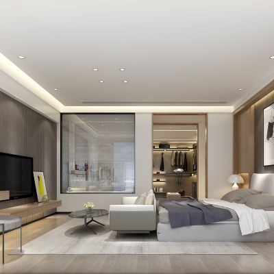 现代轻奢简约卧室