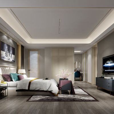 现代轻奢卧室