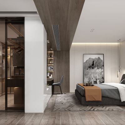 现代简约轻奢卧室