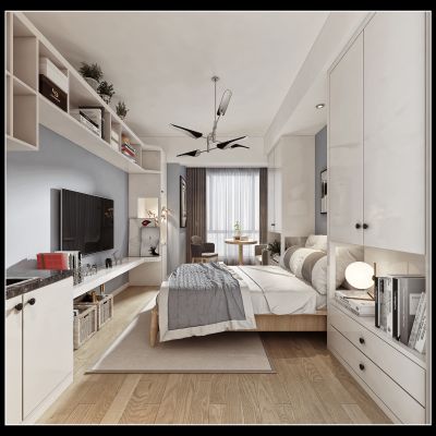 现代轻奢简约卧室