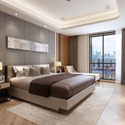 现代轻奢简约卧室