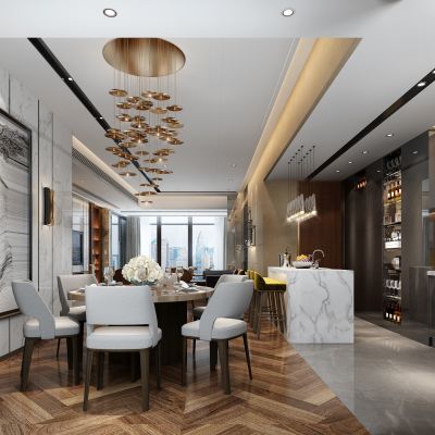 现代轻奢简约餐厅