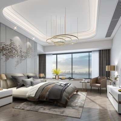 现代轻奢简约卧室