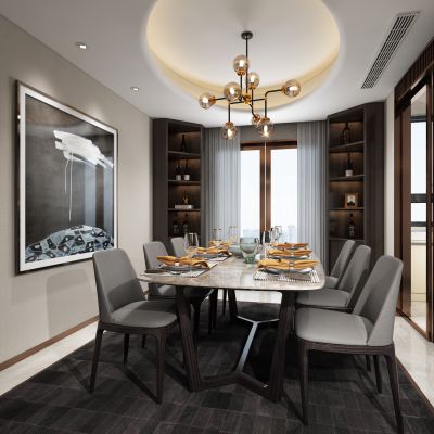 现代轻奢简约餐厅