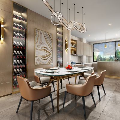 现代轻奢简约餐厅