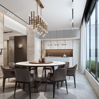 现代轻奢简约餐厅