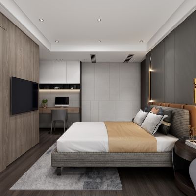 现代简约轻奢卧室