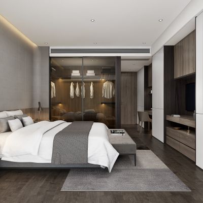 现代简约轻奢卧室
