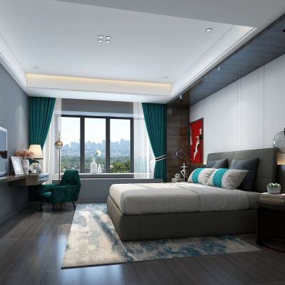 现代轻奢简约卧室