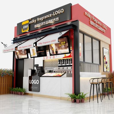 现代咖啡奶茶饮品店