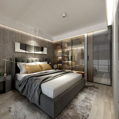 现代轻奢简约卧室