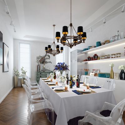 现代轻奢简约餐厅