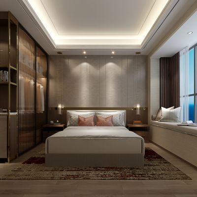 现代轻奢简约卧室