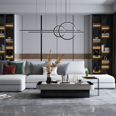 现代沙发茶几组合