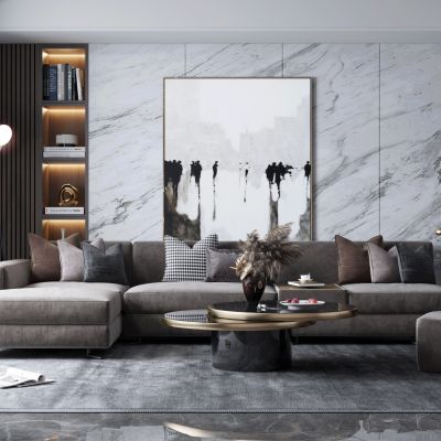 现代风格沙发茶几组合