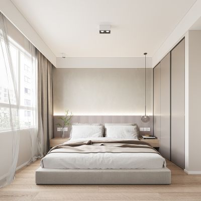 现代侘寂风卧室